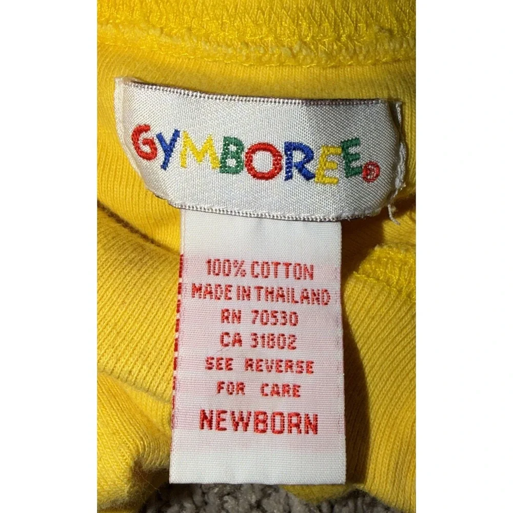 VTG Gymboree Yellow/Blue Long Sleeve Turtleneck Bodysuits Newborn‎ & 24M Kidcore